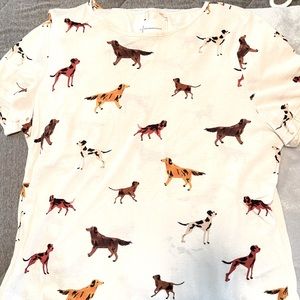 Anthropologie T-shirt dog print